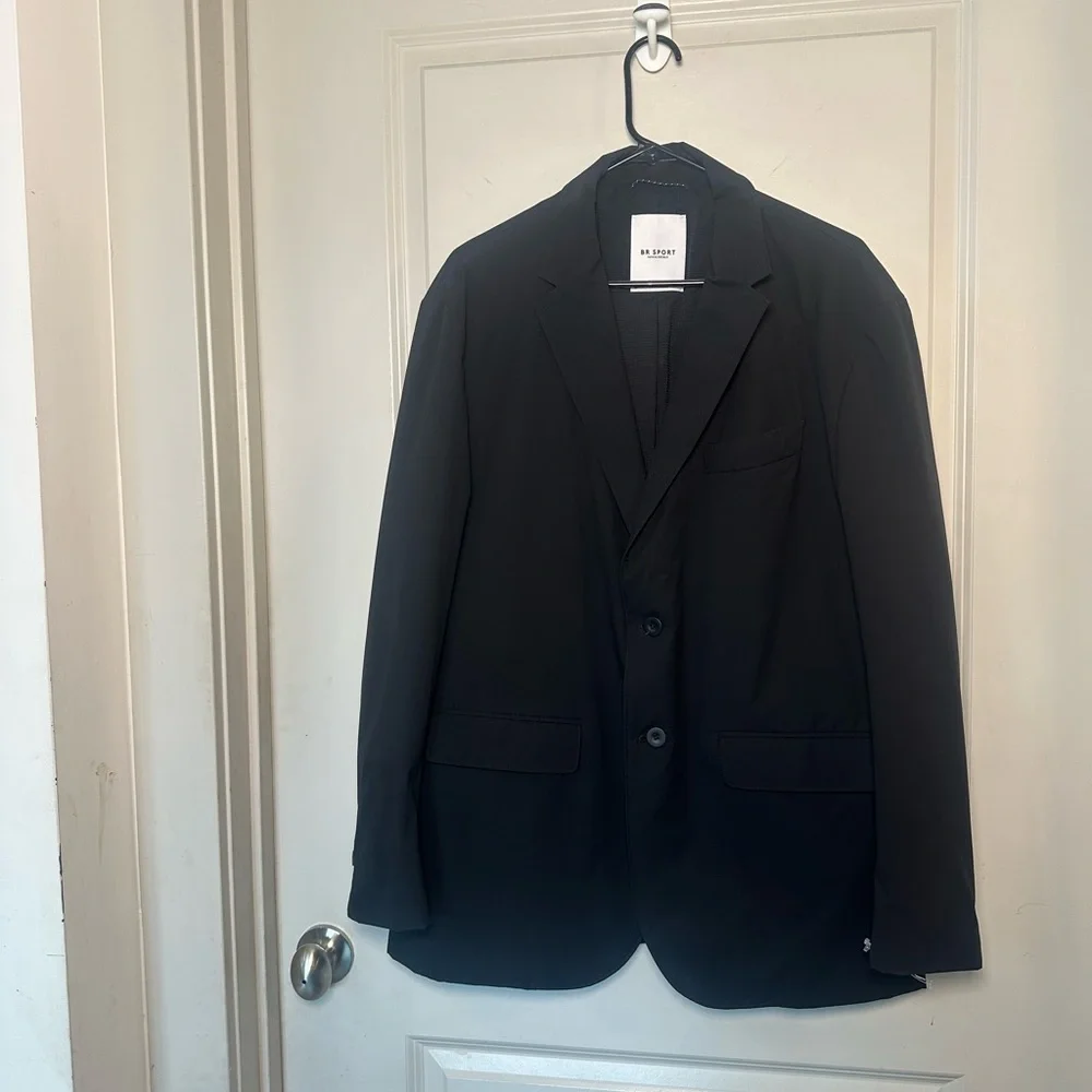 Banana Republic Sport Motion Tech Black 2 Button Wrinkle Free Black Blazer, L